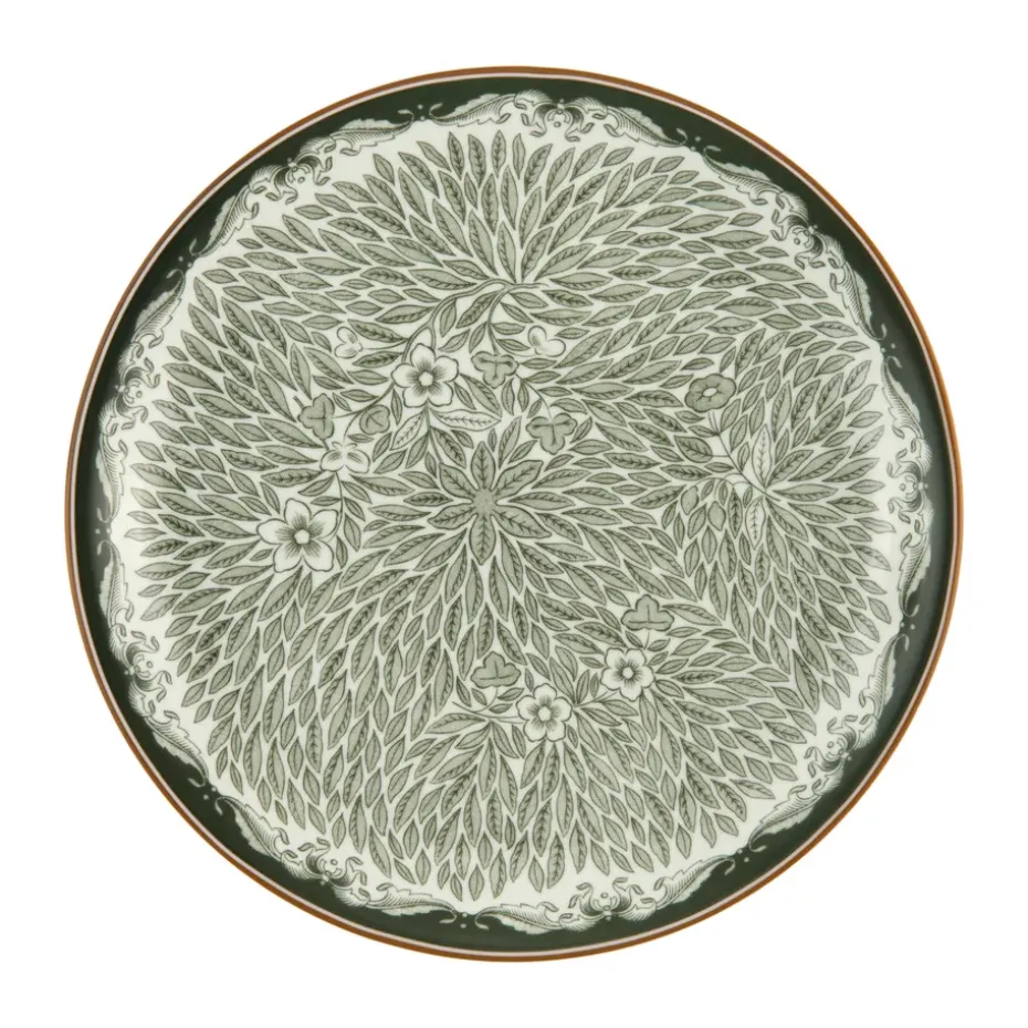 Ostindia Floris bord Ø20 cm, Groen