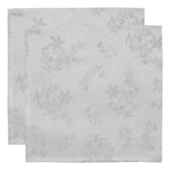 Ostindia Zwart stoffen servet 45x45 cm 2-pack, Zwart