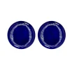 Ottolenghi Feast bord L Ø26,5 cm 2-pack, Dark blue stripes-white