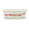 Ottolenghi Feast saladeschaal Ø27,5 cm, White stripes-red