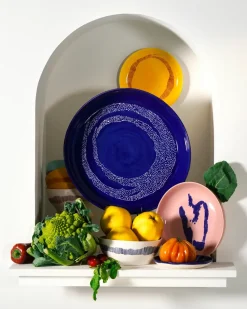 Ottolenghi Feast serveerschotel Ø35 cm, Dark blue dots-white