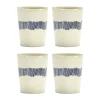 Ottolenghi Feast theekop 33 cl 4-pack, White stripes-blue
