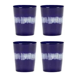 Ottolenghi Feast theekop 33 cl 4-pack, Dark blue-white