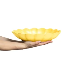 Oyster schaal Ø31 cm, Geel