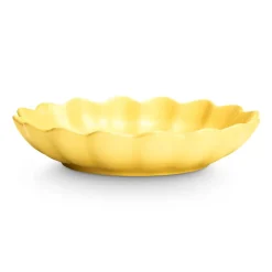 Oyster schaal Ø24 cm, Geel