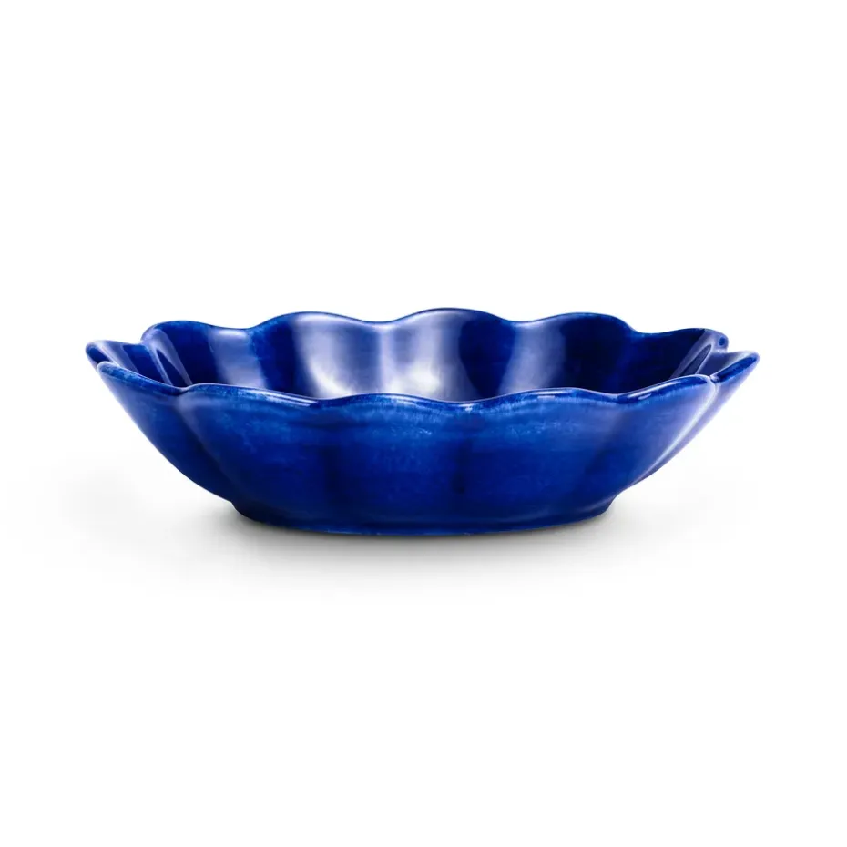 Oyster schaal 16x18 cm, Blauw