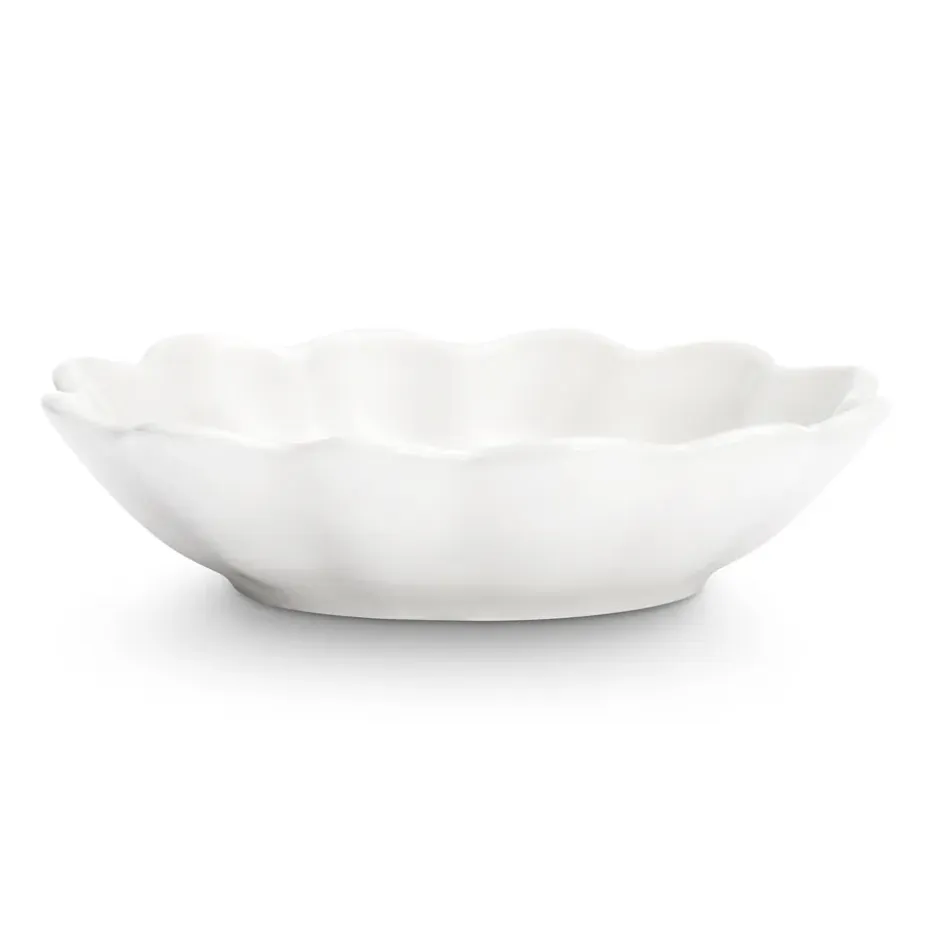 Oyster schaal 16x18 cm, wit