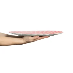 Oyster schotel 30x35 cm, Lichtroze