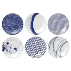 Pacific bord blauw 6-delig, 23 cm