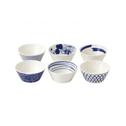 Pacific schaal blauw 6-delig, 11 cm
