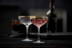 Palermo Gold cocktailglas 31,5 cl 4-pack, Transparant-goud