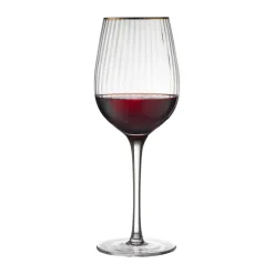 Palermo Gold rodewijnglas 40 cl 4-pack, Transparant-goud