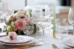 Palermo Gold rodewijnglas 40 cl 4-pack, Transparant-goud