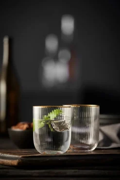 Palermo Gold tumblerglas 35 cl 4-pack, Transparant-goud