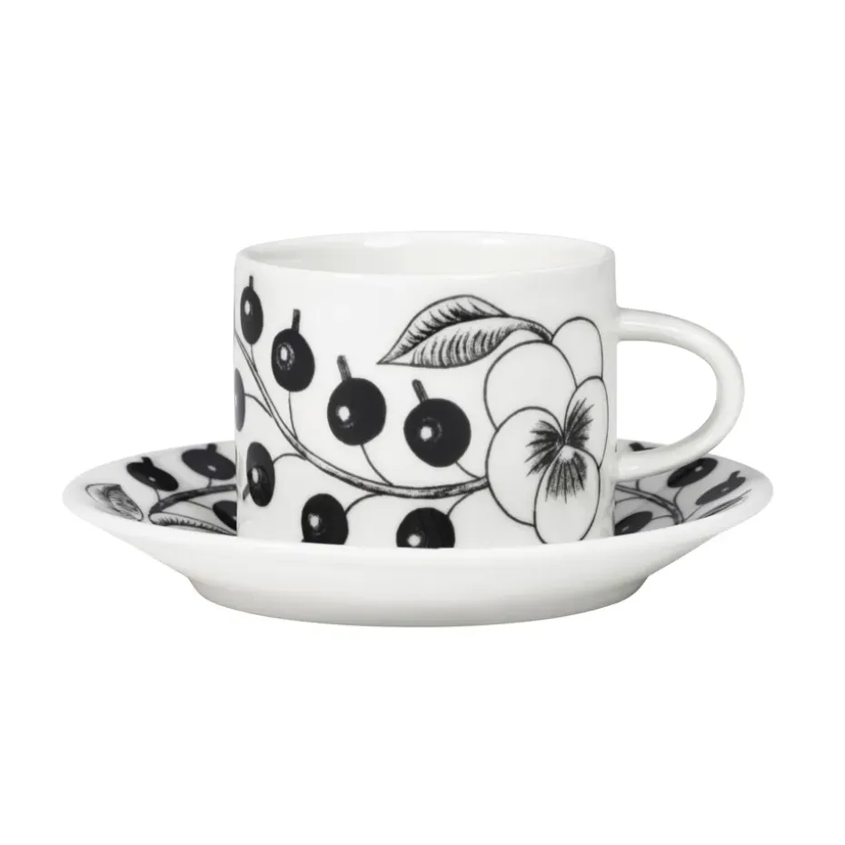Paratiisi schotel Ø14 cm voor koffiekop 18 cl, Zwart