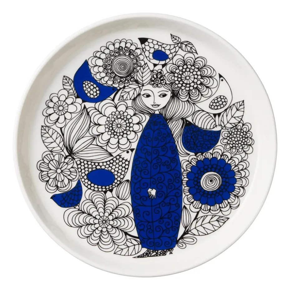 Pastoraali bord Ø19 cm, Blauw