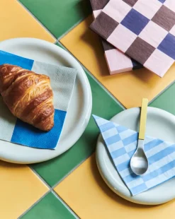 Pattern Dinner Check servet 40x40 cm 20-pack, Grey-blue L