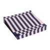 Pattern Dinner Stripe servet 40x40 cm 20-pack, Light pink-dark blue pillar