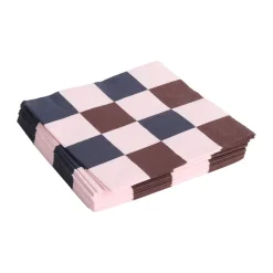Pattern Lunch Check servet 33x33 cm 20-pack, Light pink-bordeaux-black M