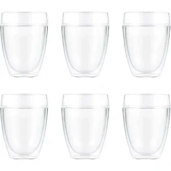Pavina Outdoor dubbelwandig plastic glas 6-pack, 35 cl