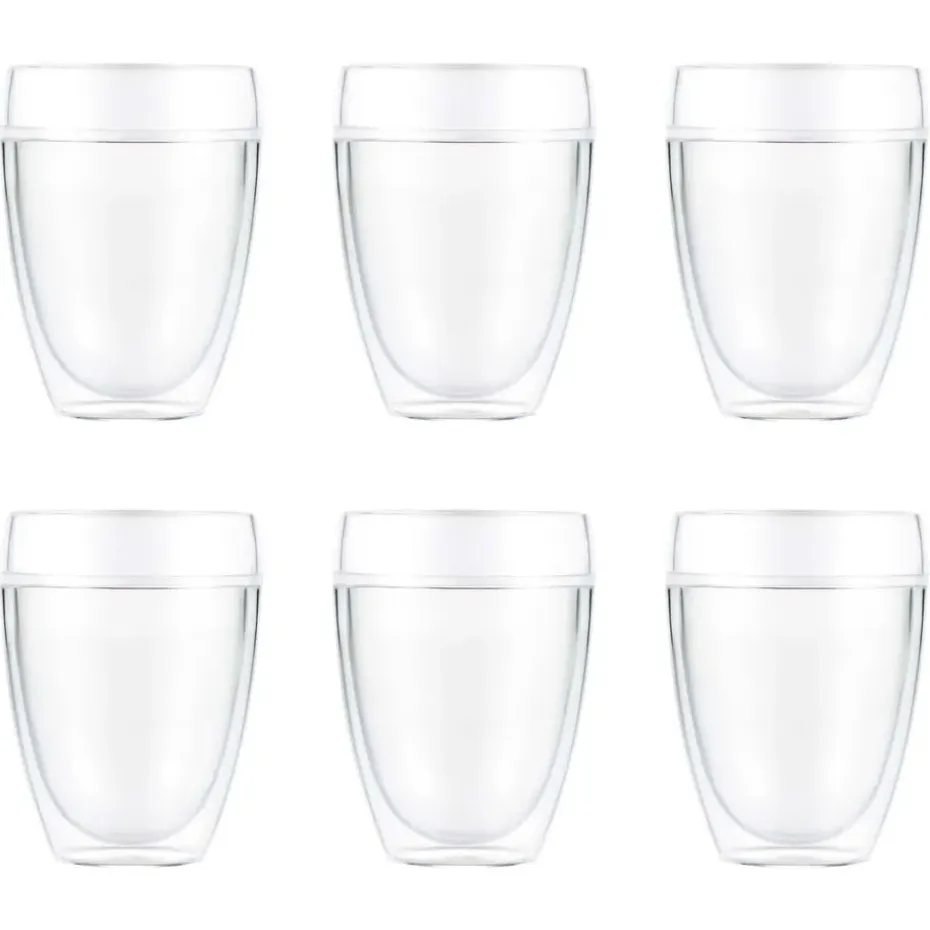 Pavina Outdoor dubbelwandig plastic glas 6-pack, 35 cl
