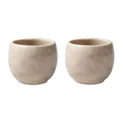 Perlemor Home eierdopjes 2-pack, Sand