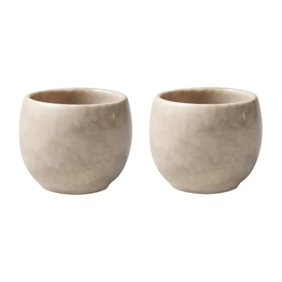 Perlemor Home eierdopjes 2-pack, Sand