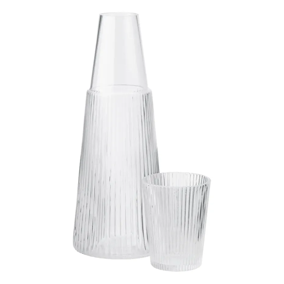 Pilastro karaf met drinkglazen, Clear