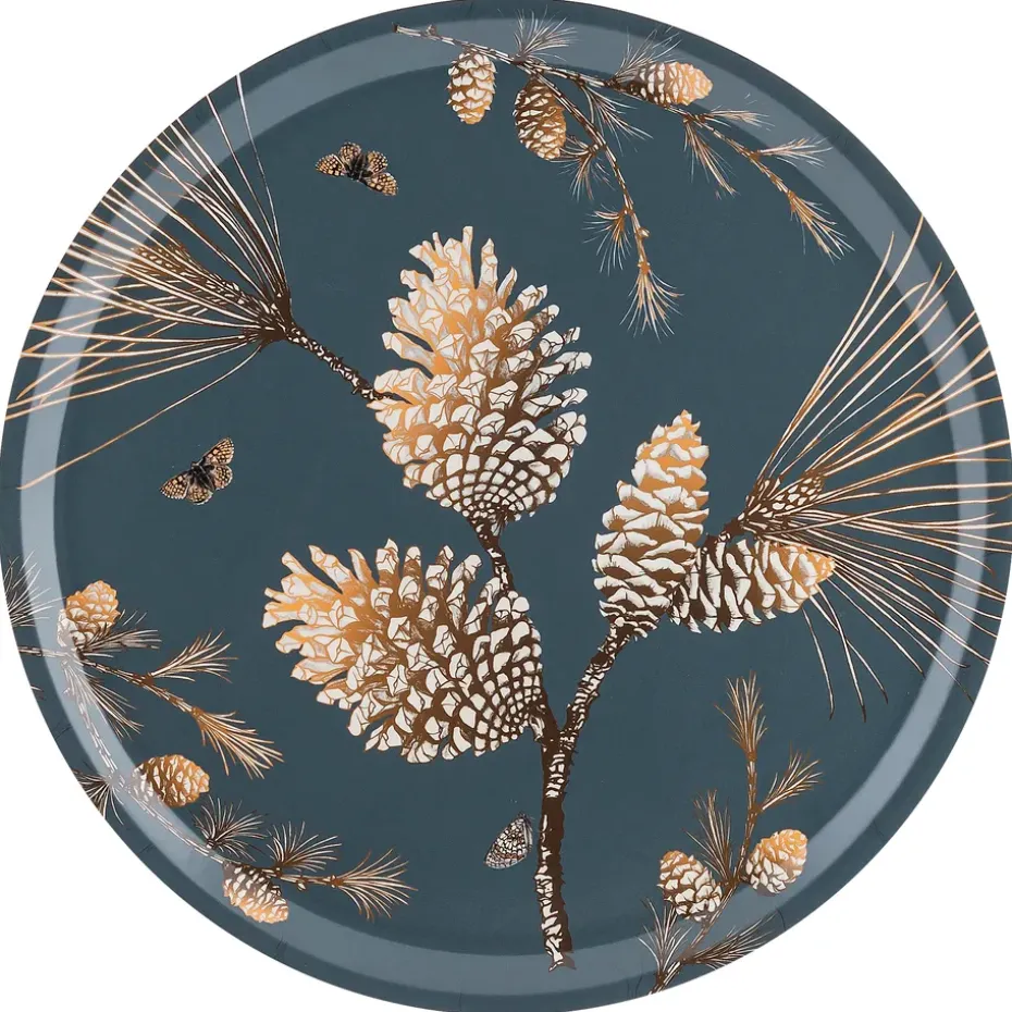 Pine Cone dienblad Ø 38 cm, Thunder blue