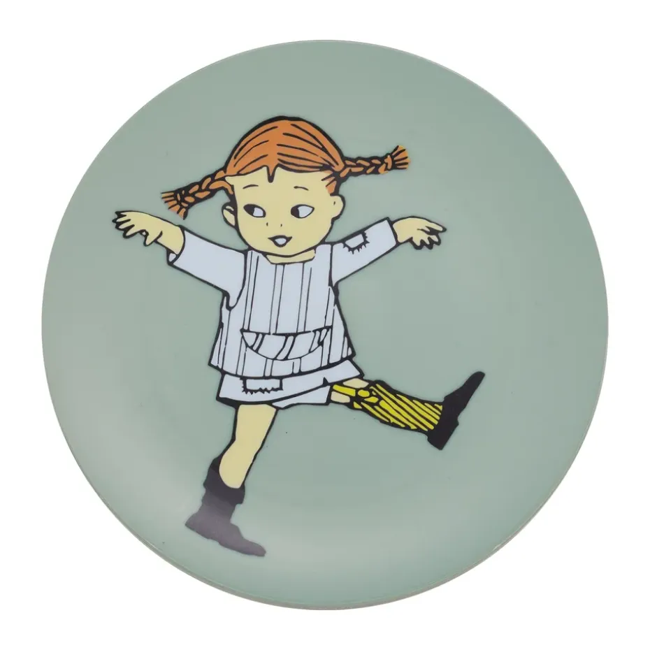 Pippi Cirkus bord Ø20 cm, Groen