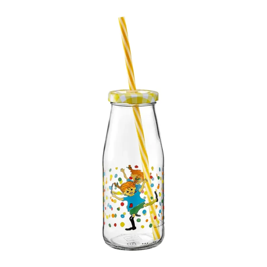 Pippi fles met deksel en rietje 4,5 dl, Hopsasa