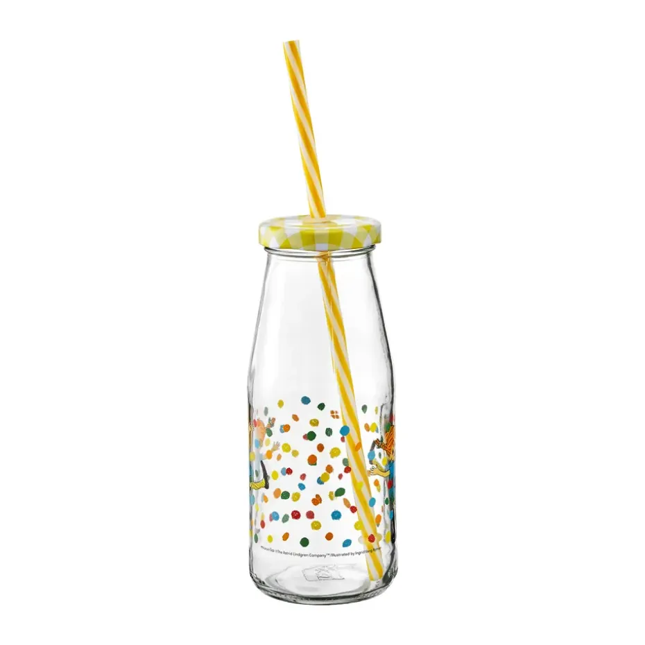 Pippi fles met deksel en rietje 4,5 dl, Hopsasa