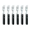 Pizza grillvork 6-pack, Zwart