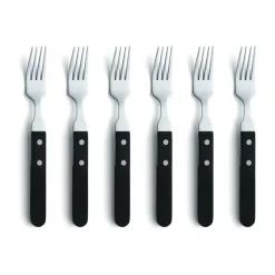 Pizza grillvork 6-pack, Zwart
