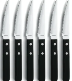 Pizza Noir grillmes 6-pack, Zwart