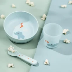 Playground foodie first meal serviesset 3-delig, Blue