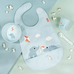 Playground foodie first meal serviesset 3-delig, Blue