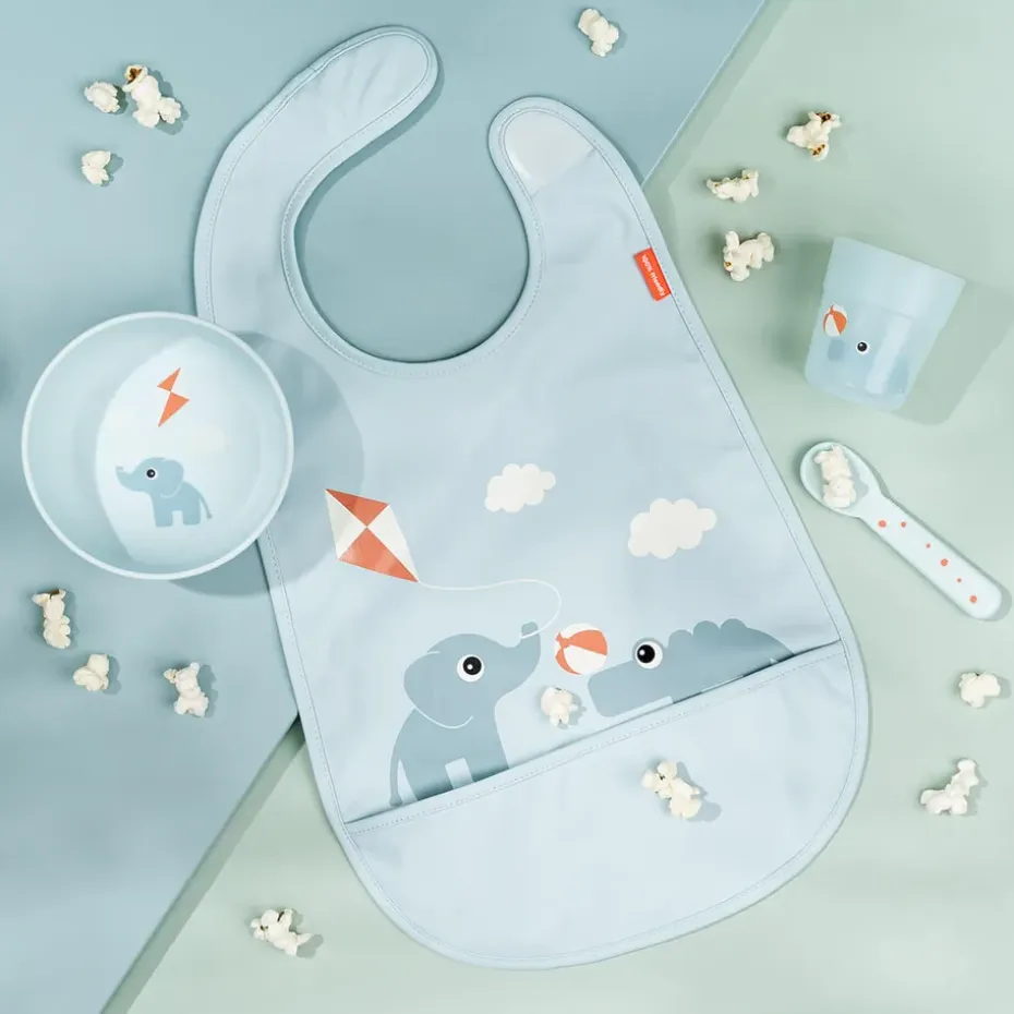 Playground foodie first meal serviesset 3-delig, Blue