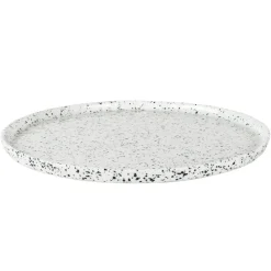 Poppi schotel 21 cm., wit-zwart