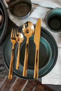Raw bestekset 48 delig, Goud
