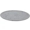 Raw bord Ø28 cm., grijs met stippen