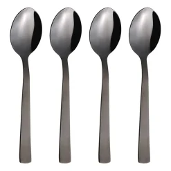 Raw dessertlepel 4-pack, Zwart