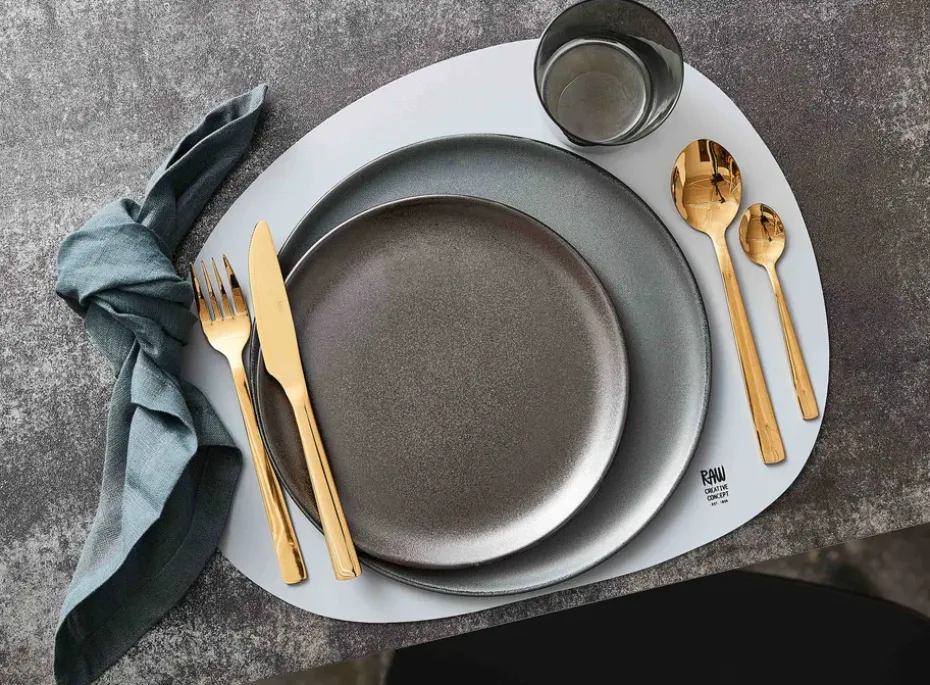 Raw dinervork 4-pack, Goud