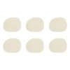 Raw glasonderzetters leer 6-pack, Wam nude (beige)