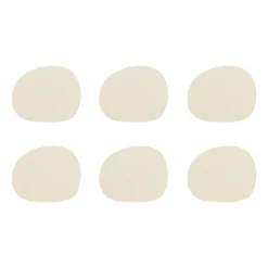 Raw glasonderzetters leer 6-pack, Wam nude (beige)