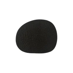 Raw glasonderzetters leer 6-pack, Black buffalo (zwart)