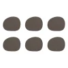 Raw glasonderzetters leer 6-pack, Clay (bruin)