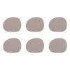 Raw glasonderzetters leer 6-pack, Dusty rose (roze)