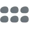 Raw glasonderzetters leer 6-pack, Grey buffalo (grijs)