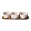 Raw Organic kommenset met houten plateau, Nordic Nude